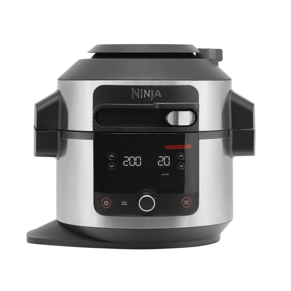 Ninja OL500 Foodi 6.5 Qt. 14-in-1 Pressure Cooker Steam Fryer with  SmartLid, that Air Fries, Proofs & More, with 2-Layer Capacity, 4.6 Qt.  Crisp Plate