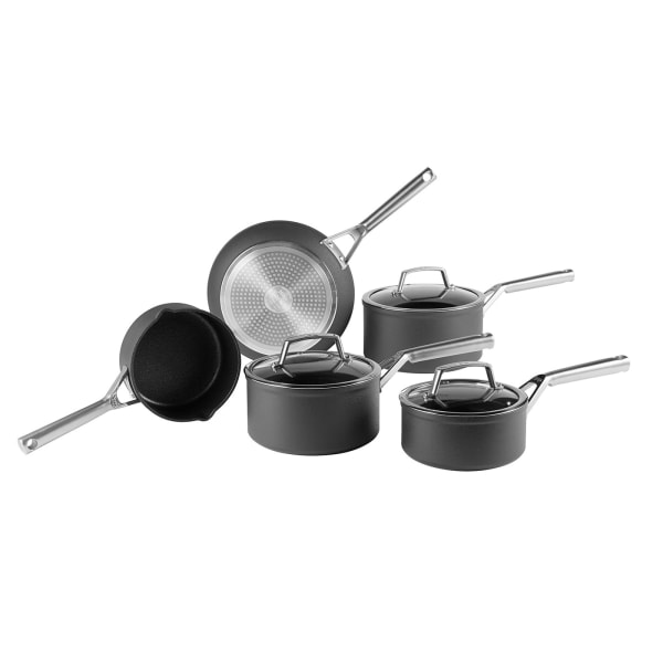 Olla de cocina, juego de 5 piezas, juego de ollas y sartenes de acero  inoxidable 201 con tapas, juego de utensilios de cocina compatibles con