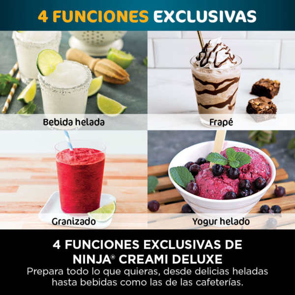 Ninja CREAMi Clásica: Heladera Multifunción y Postres Fríos