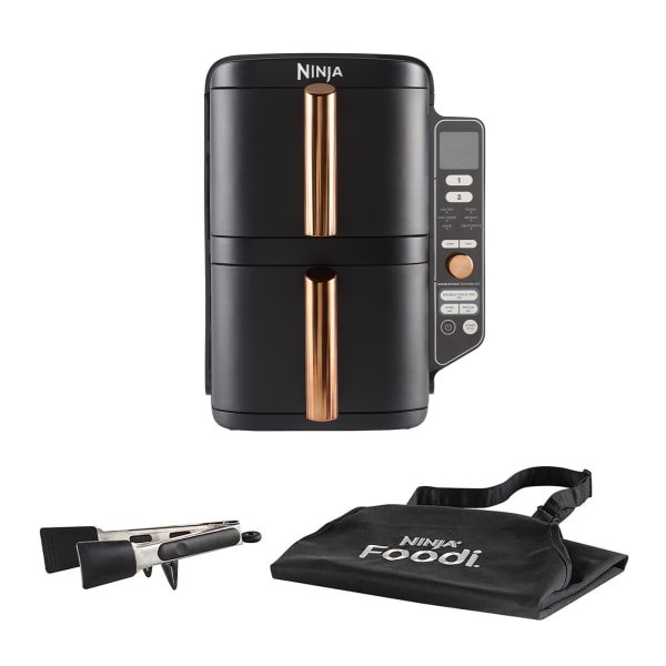 Friteuse Sans Huile Ninja Double Stack XL - Double Tiroir, 4 Niveaux De Cuisson, Verticale