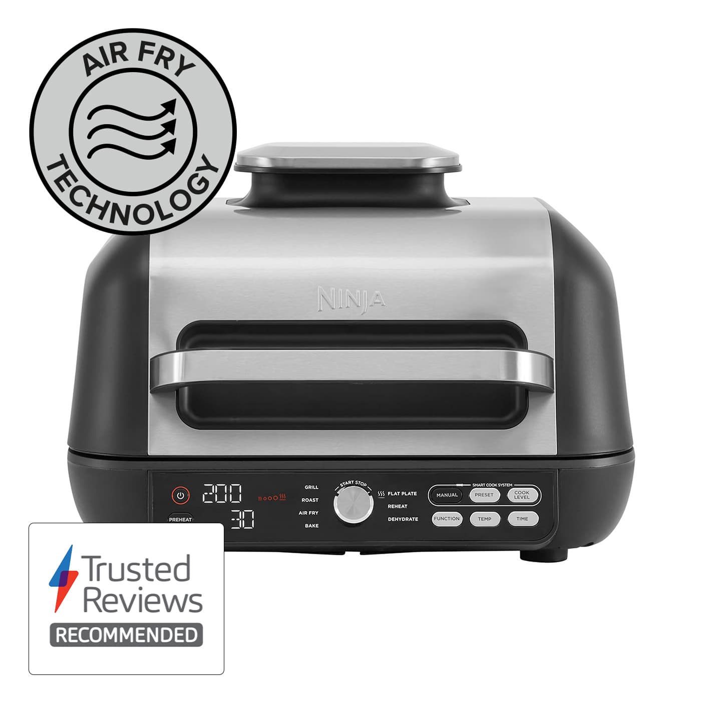 Ninja Foodi MAX Pro Health Grill, Flat Plate & Air Fryer AG651UK