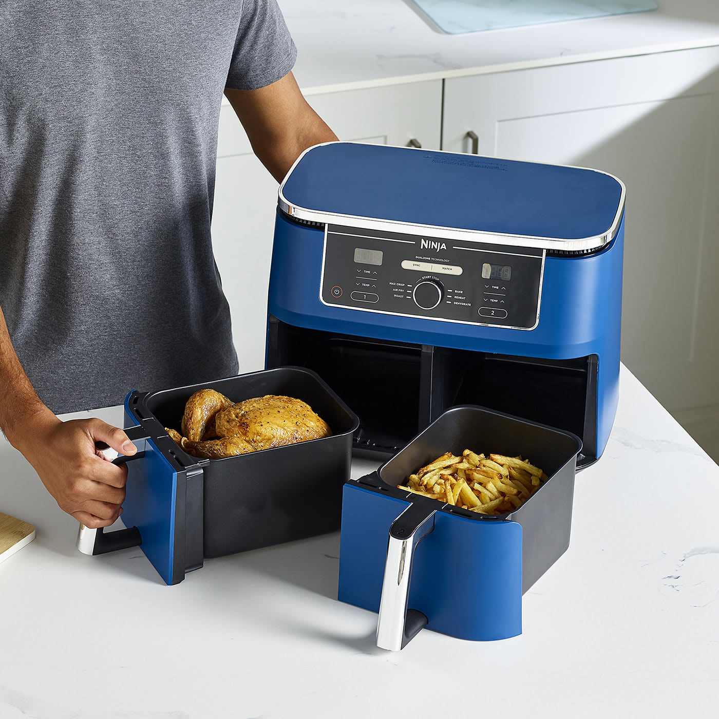 2 independent cooking zones