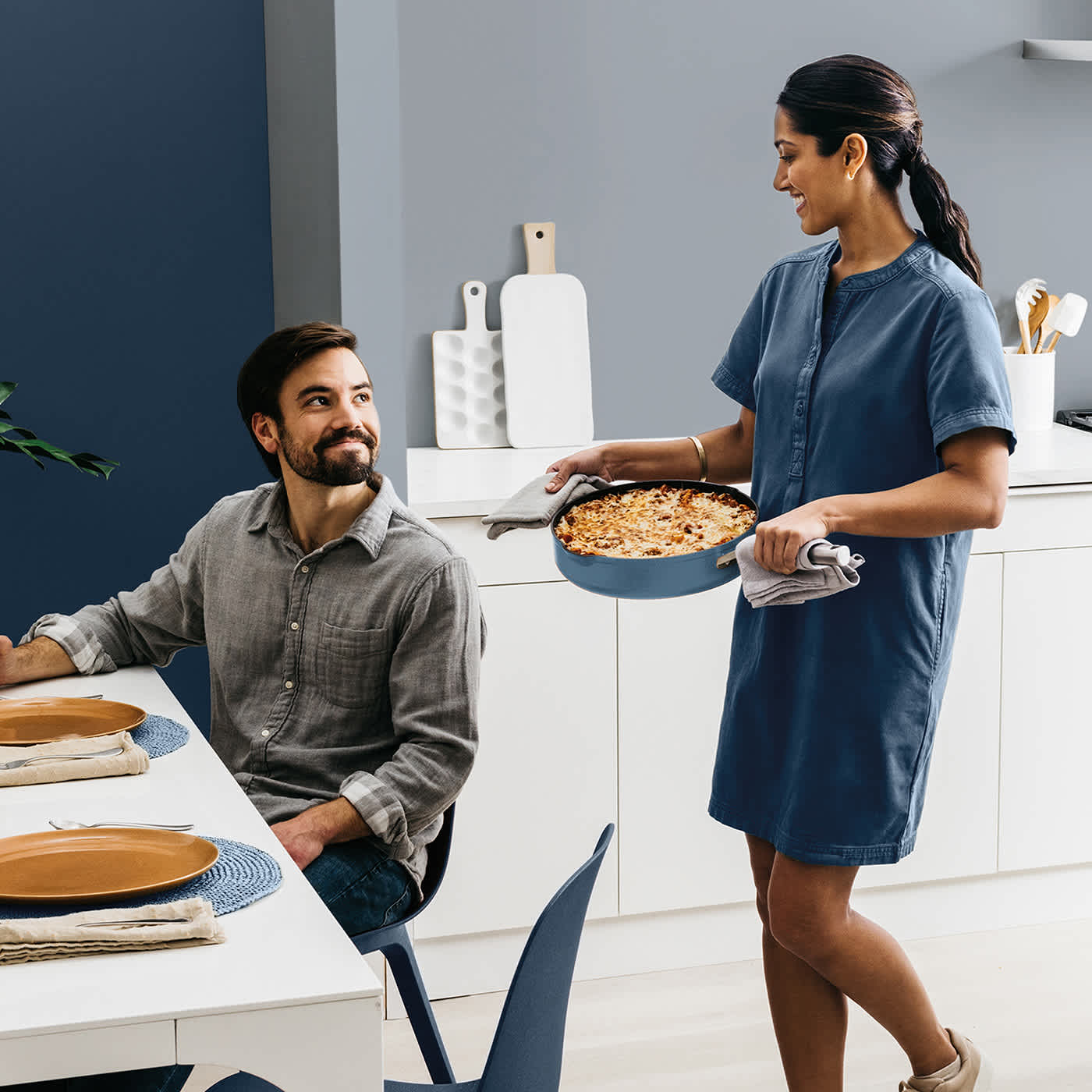 Go from hob to oven to table