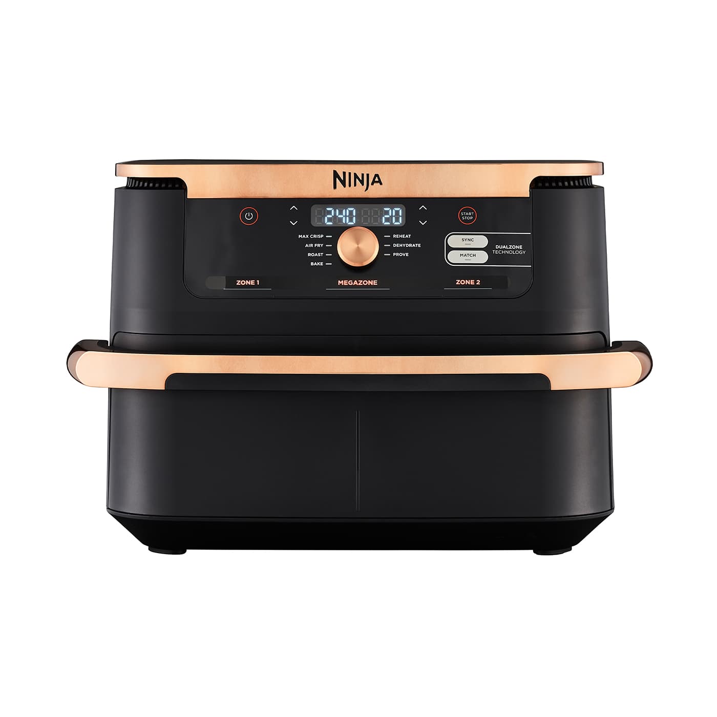 Ninja Deluxe Schwarz & Kupfer Edition Foodi FlexDrawer Hei&szlig;luftfritteuse 10,4 L AF500EUCP Produktbild