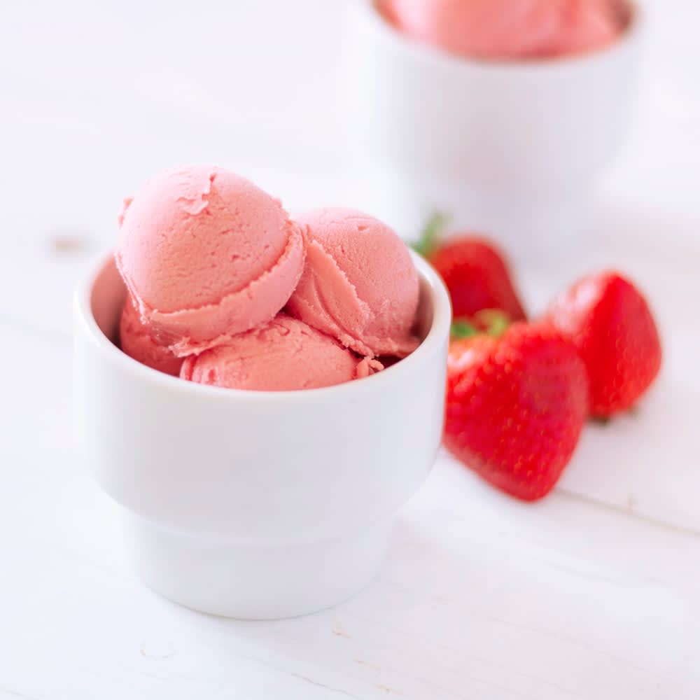 Image de Crème glacée végane à la fraise