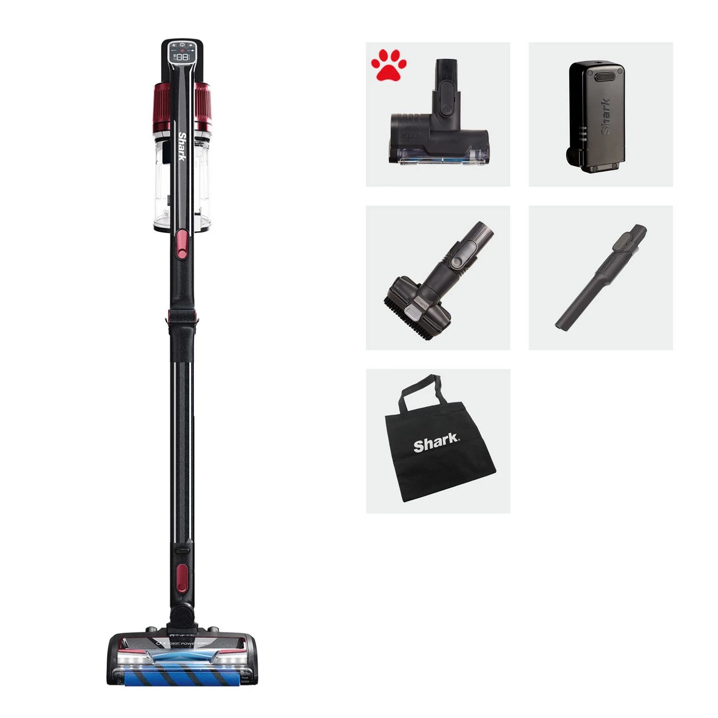 Aspirapolvere senza filo Shark Powerfins con Pet Kit (Batteria Singola) IZ300EUT product photo