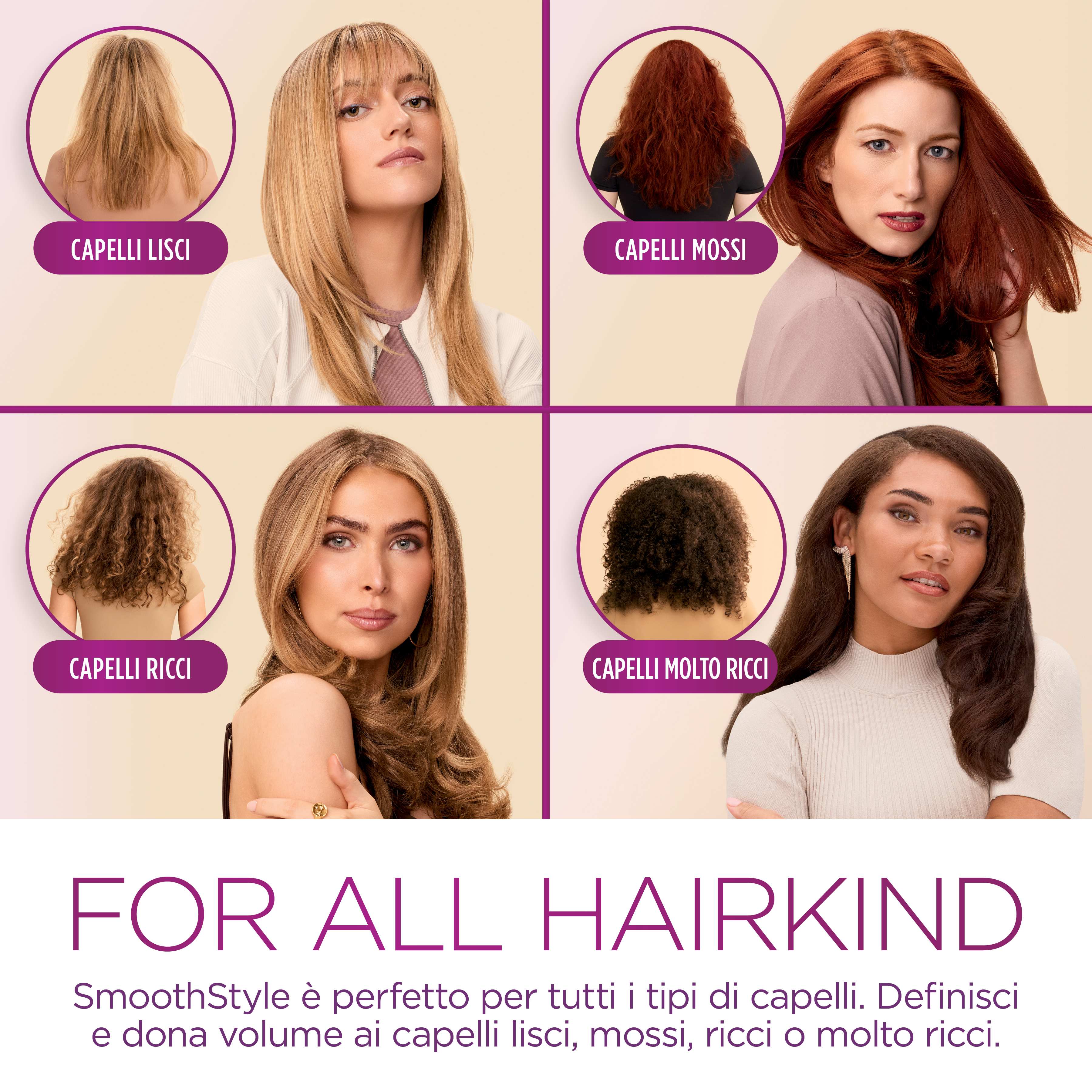 Per tutti i tipi di capelli