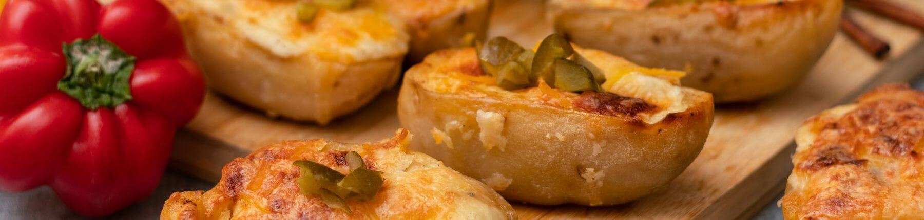 Baked potatoes with topping