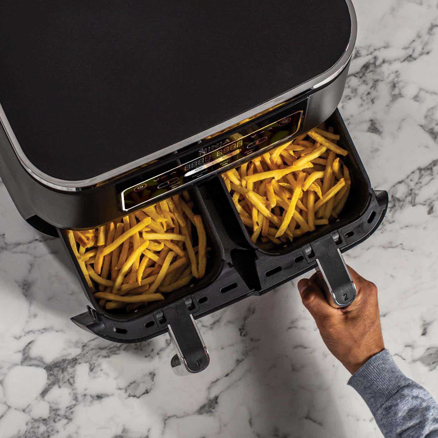 2 independent cooking zones