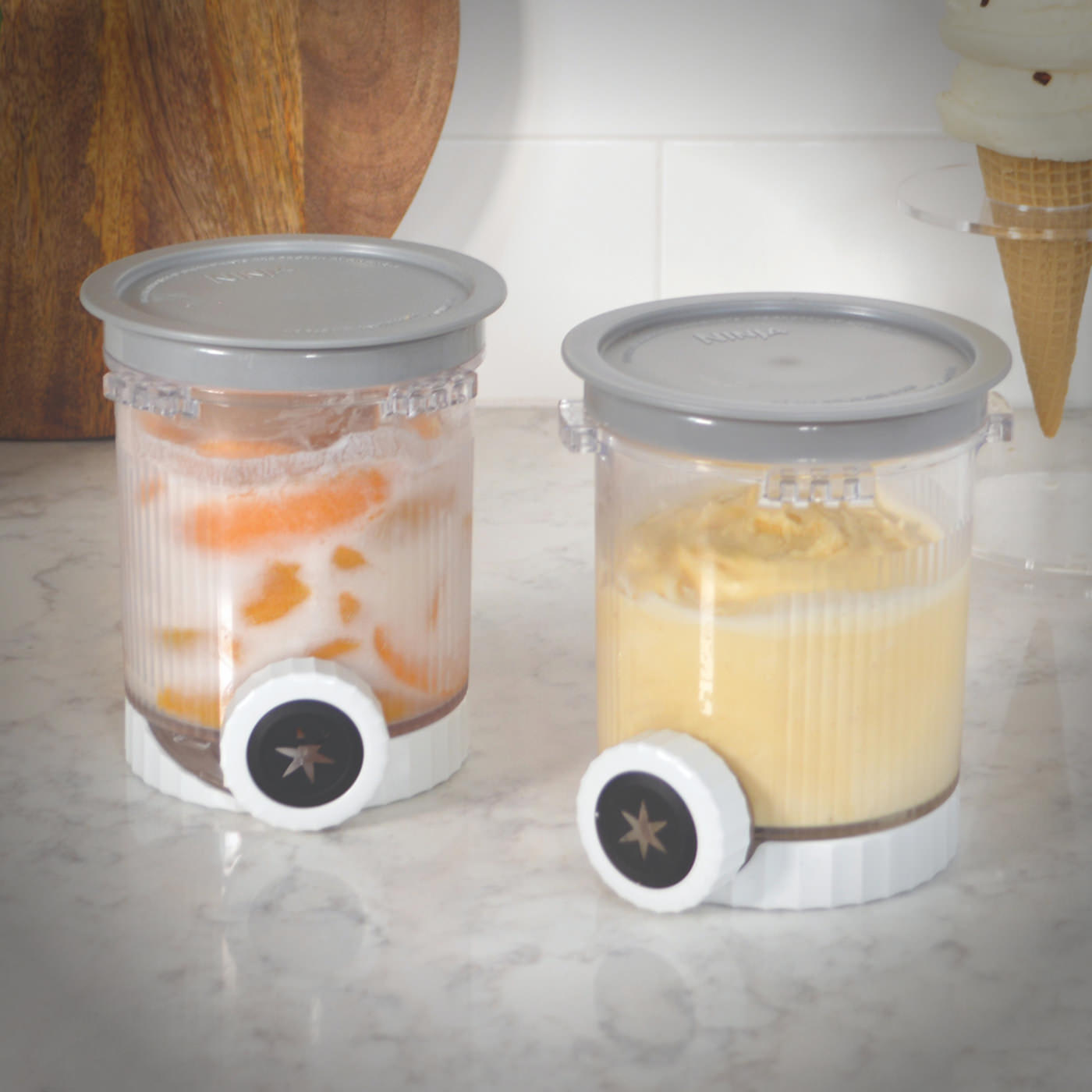 Lot De 4 Pots De Rechange Pour Sorbetière Ninja Creami NC701EU - 480ml, Sans BPA, Lave-vaisselle