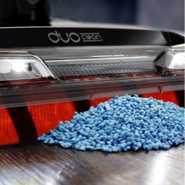 Imagen del cabezal DuoClean aspirando partículas