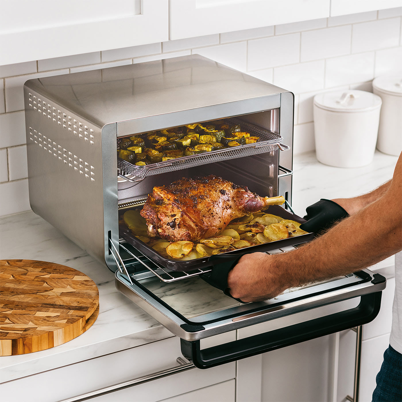 Ninja Foodi Horno Multifunción 10 en 1, Mini Horno Portátil con