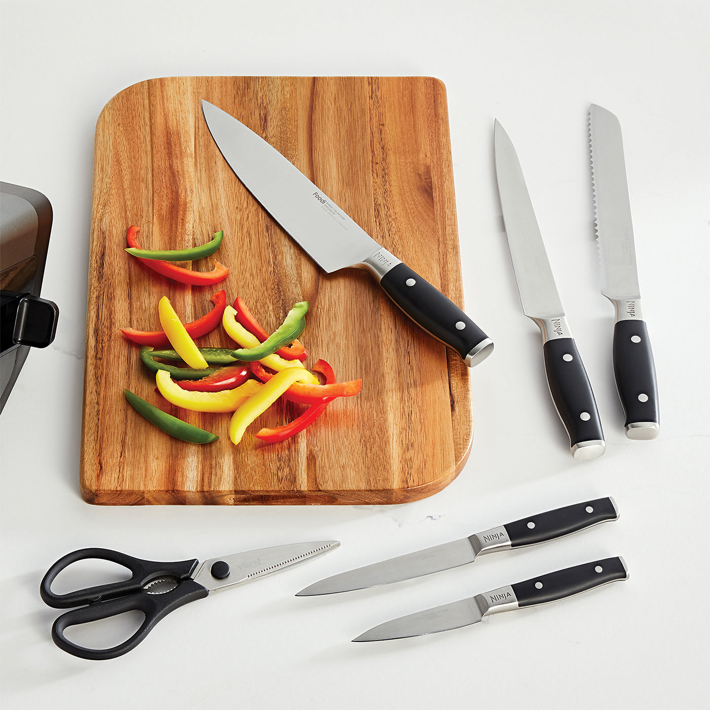 Ninja Foodi StaySharp Knife Block with Integrated Sharpener 6-Piece Set  [K32006UK]