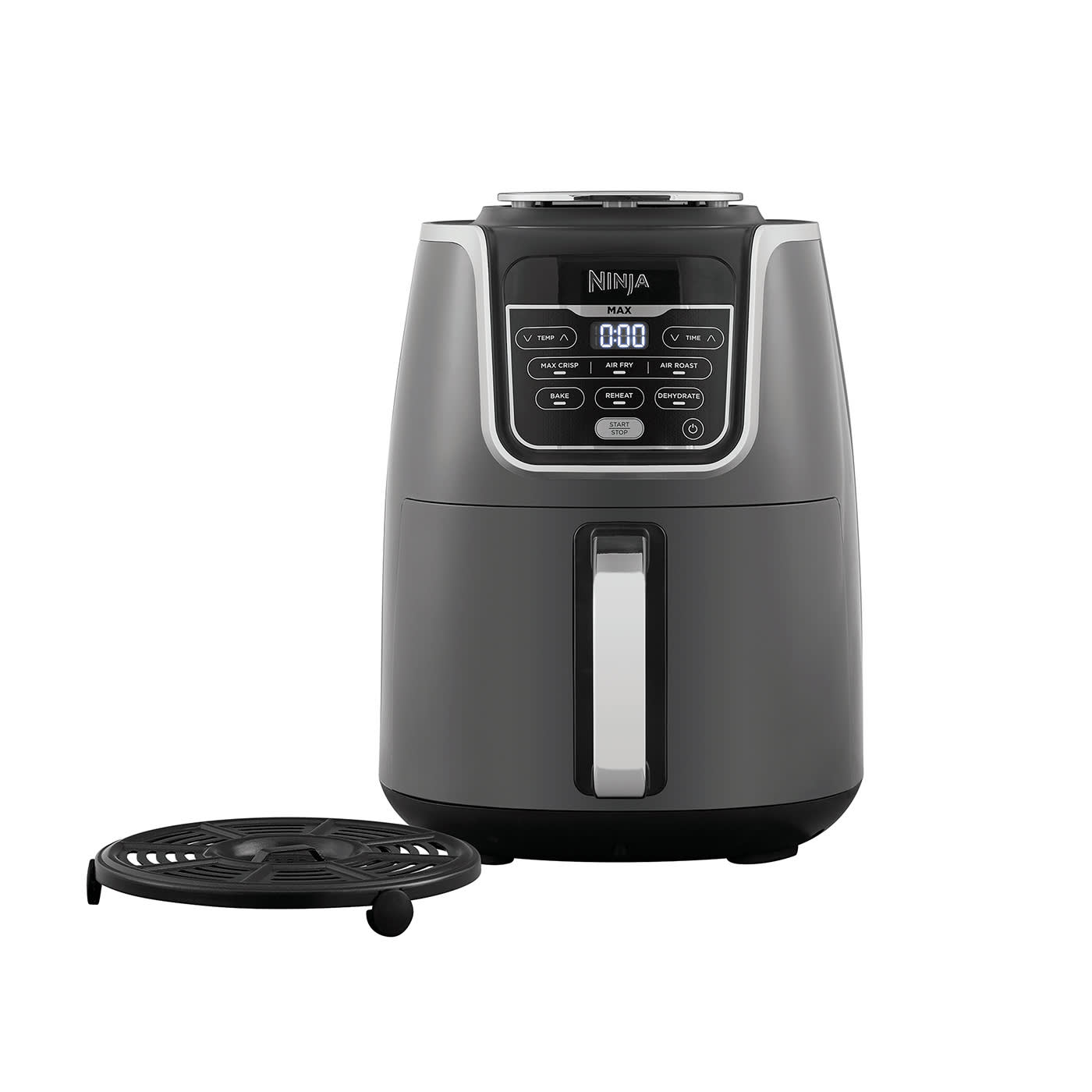Ninja AF171 5.5 Quart Touchpad Control 7 Preset Option Air Fryer with View  Window - Gray