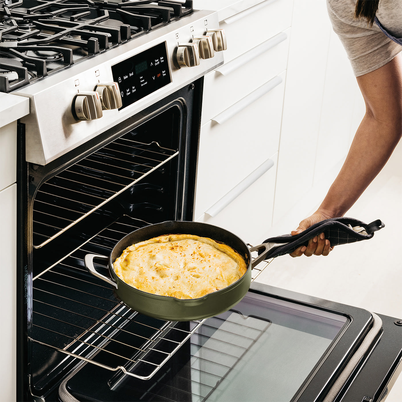 Go from hob to oven to table