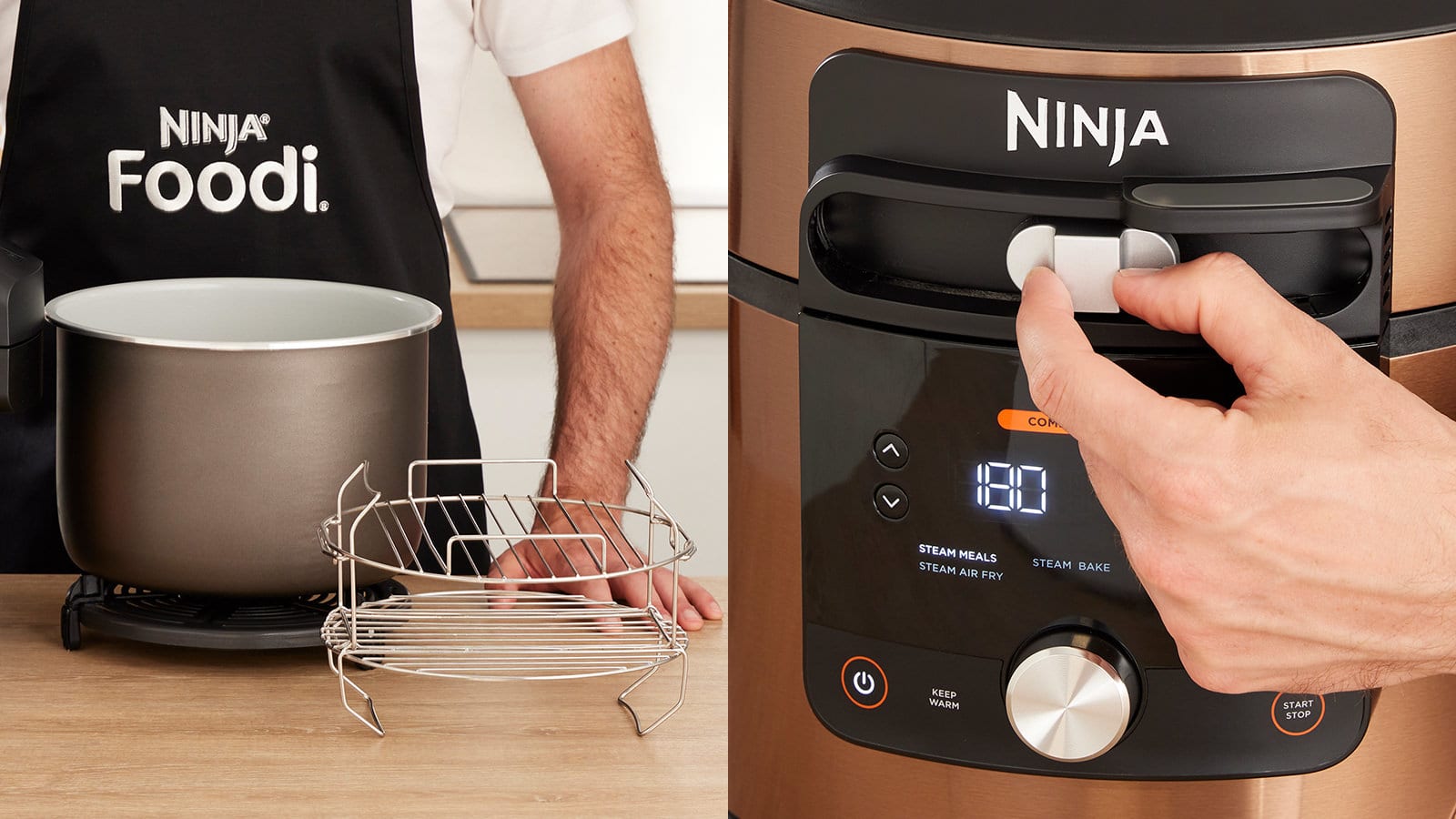 Panela Elétrica Multifunções Ninja Foodi OL650EU SmartLid 12 em 1 de 1760 W  e de 7,5 Litros - Preto e Aço Inoxidável · El Corte Inglés