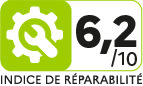 Repairability Index : 6.2 / 10