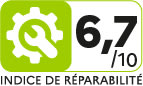 Repairability Index : 6.7 / 10