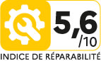 Repairability Index : 5.6 / 10