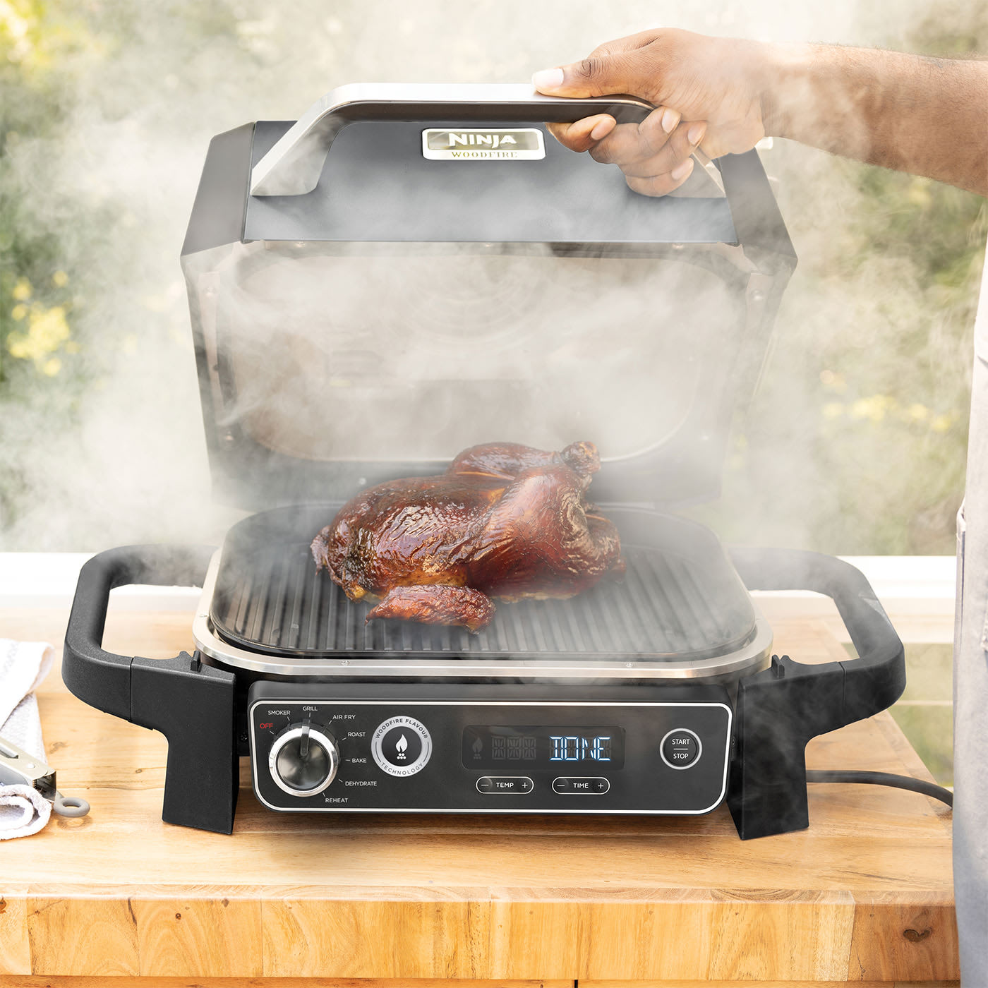 thumbnail image 2 of BBQ Oven Smoker With Table Galvanised Steel VSVS4896656 2 of 14