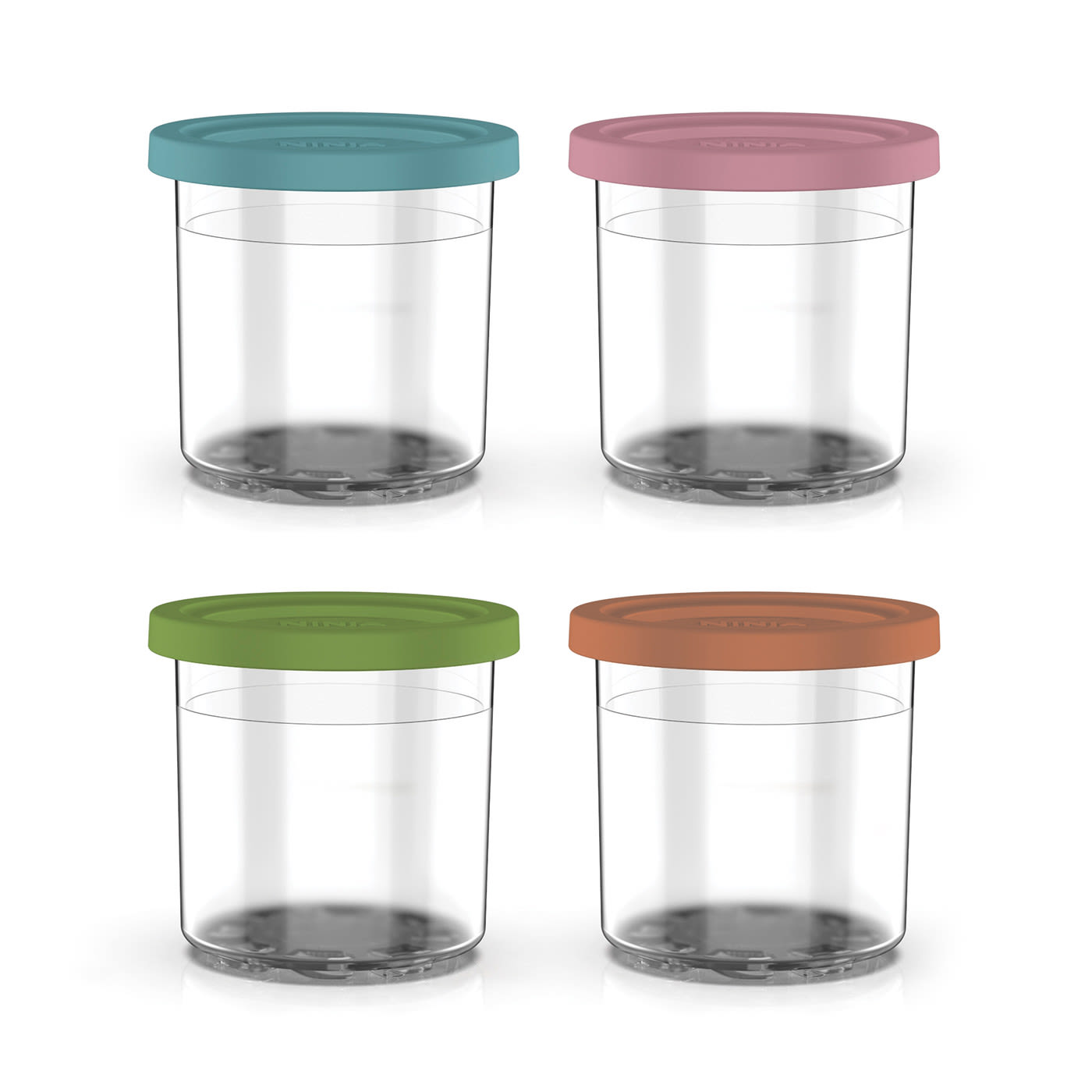 Enlace al juego de 4 tarrinas con tapas de colores para Ninja CREAMi NC300EU