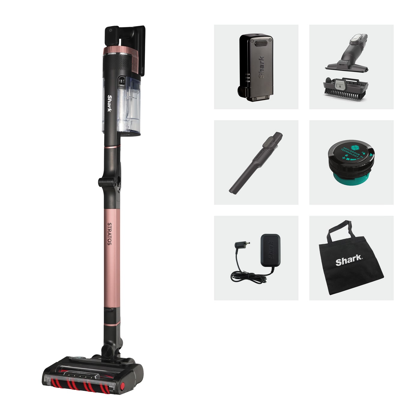 Shark® Stratos - Cordless Vacuum With 60 Mins Run-Time* Anti-Odour Tech & Anti Hair Wrap Plus - IZ400UK