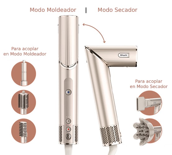 Shark FlexStyle pasa de secador de pelo a moldeador con un simple giro del cuerpo del aparato