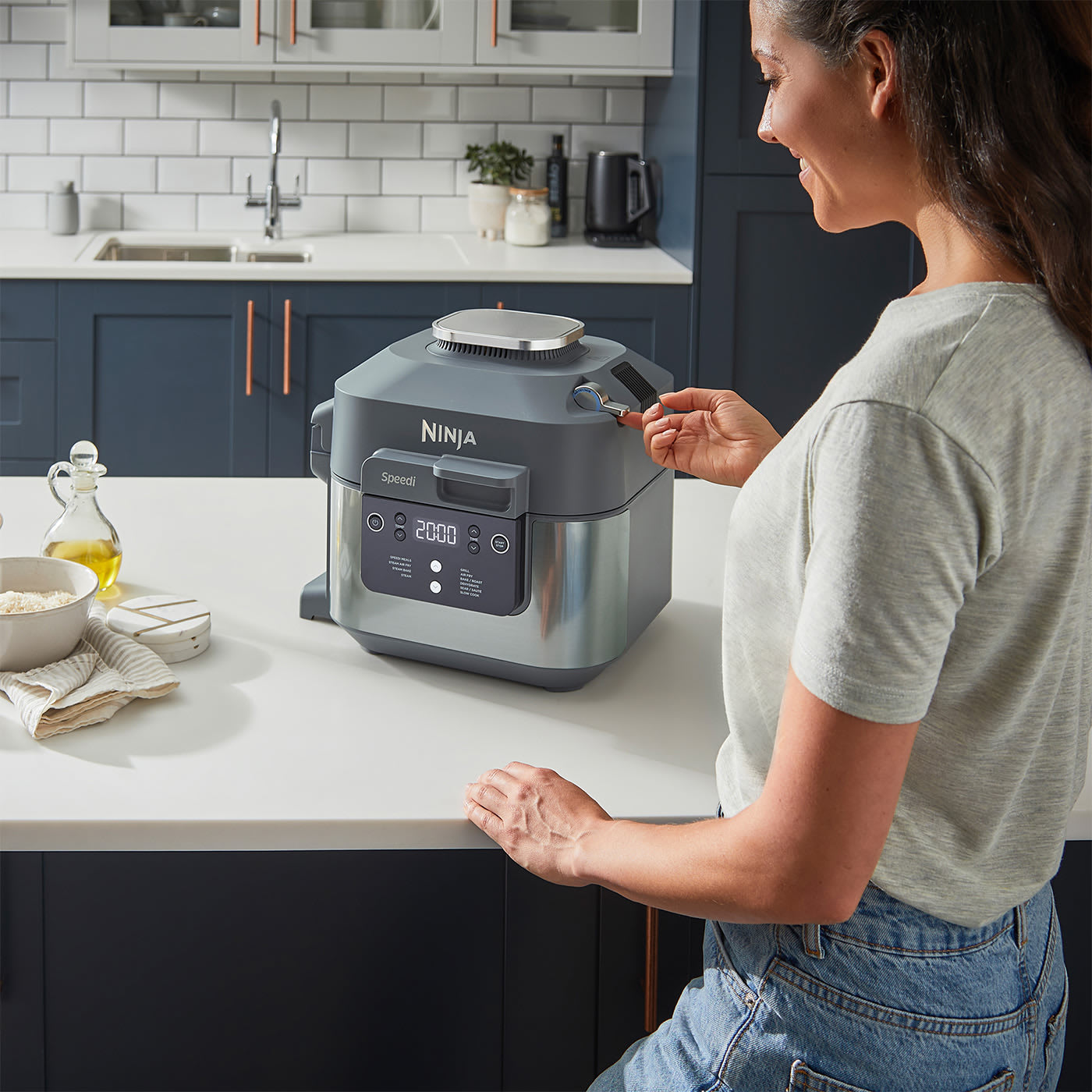 Ninja ON400UK Speedi 10-in-1 Rapid Cooker & Air Fryer - Grey - McMichaels