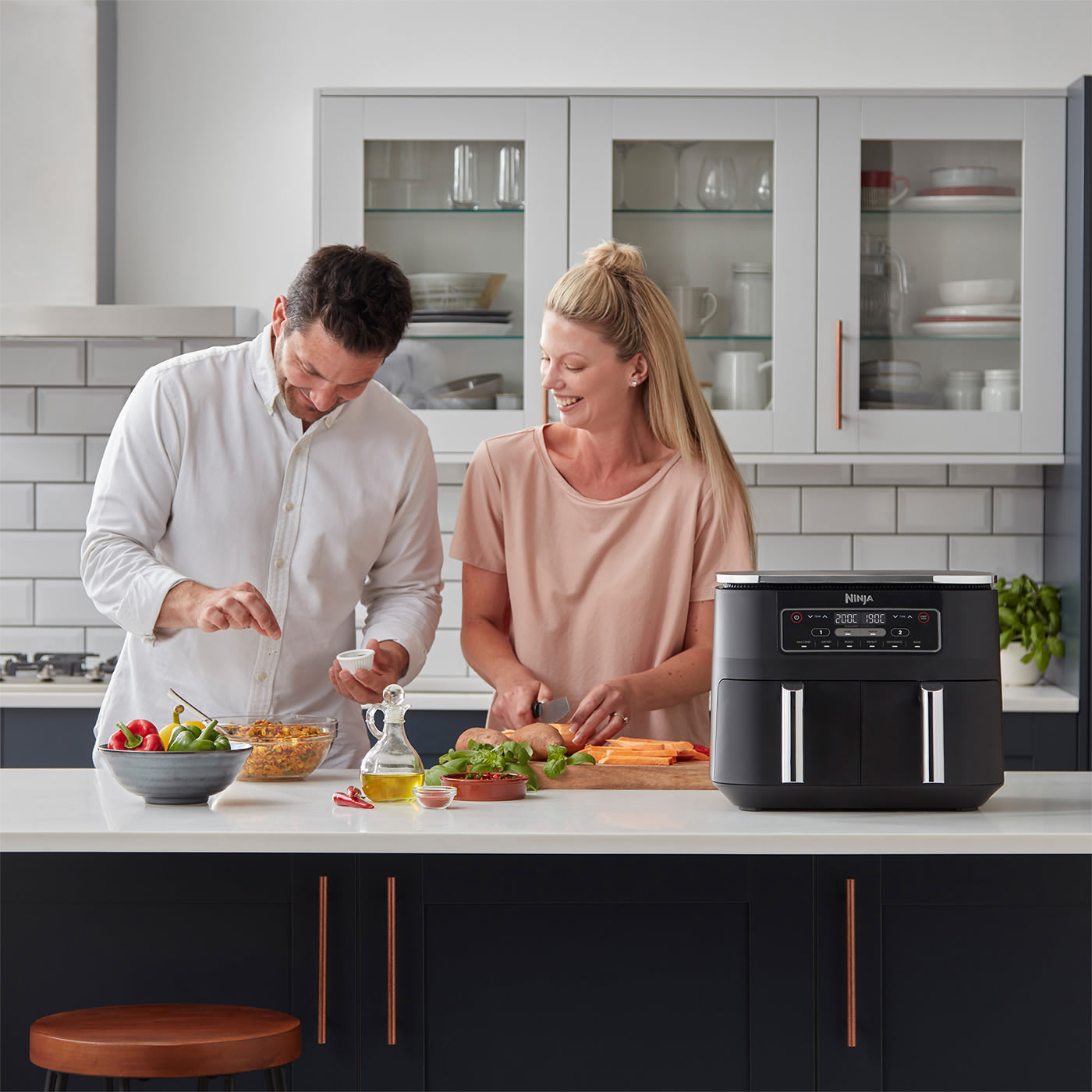 Ninja Foodi AF300UK Dual Zone Digital Air Fryer 