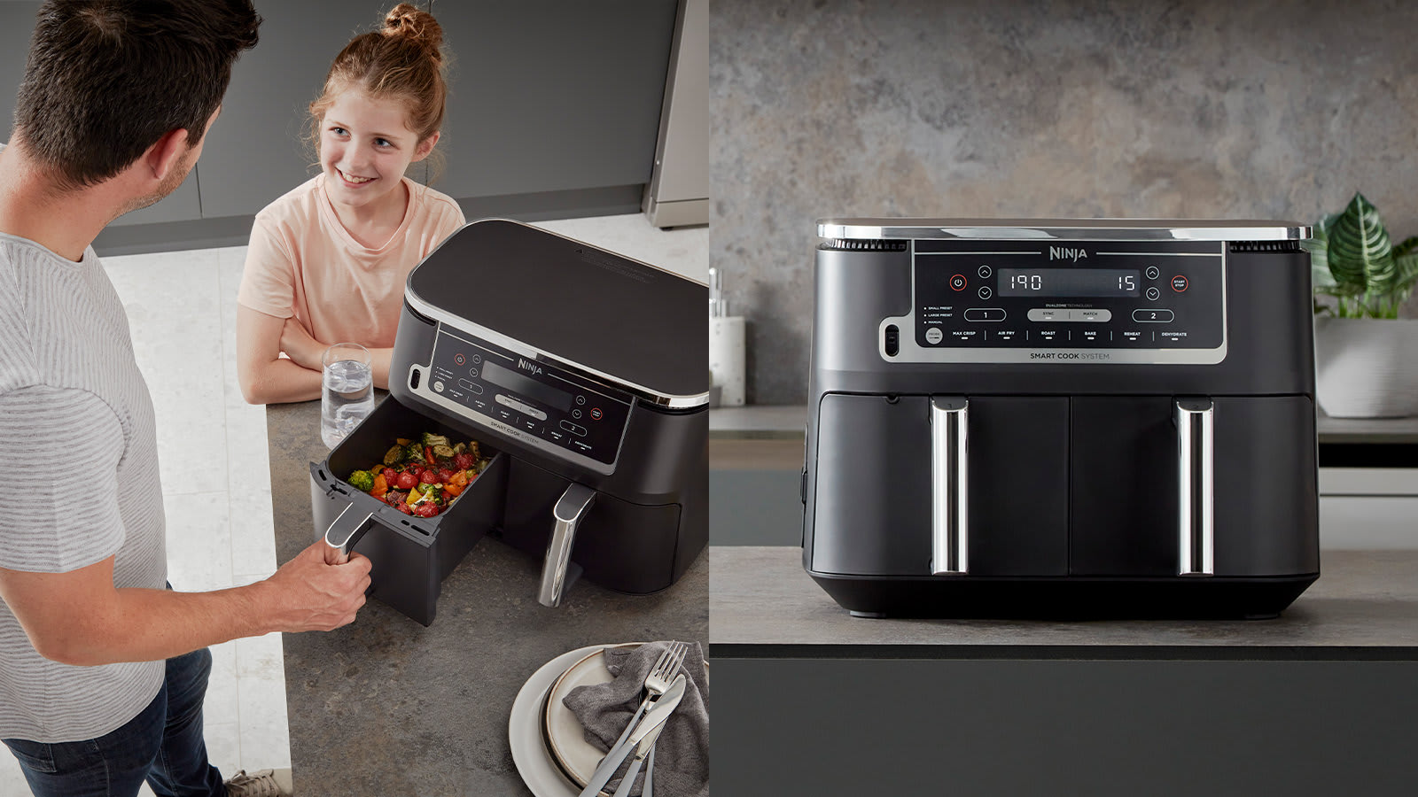 Ninja Foodi MAX Dual Zone Air Fryer with Smart Cook System AF451UK •  Reilly's of Enniskillen