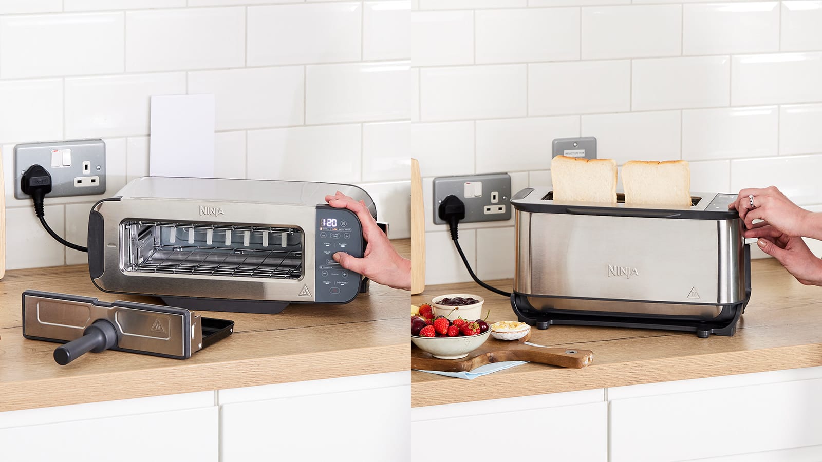 Ninja 3-1 Toaster, Grill & Panini Press + Perfect Temperature Kettle Bundle  - Apex 66