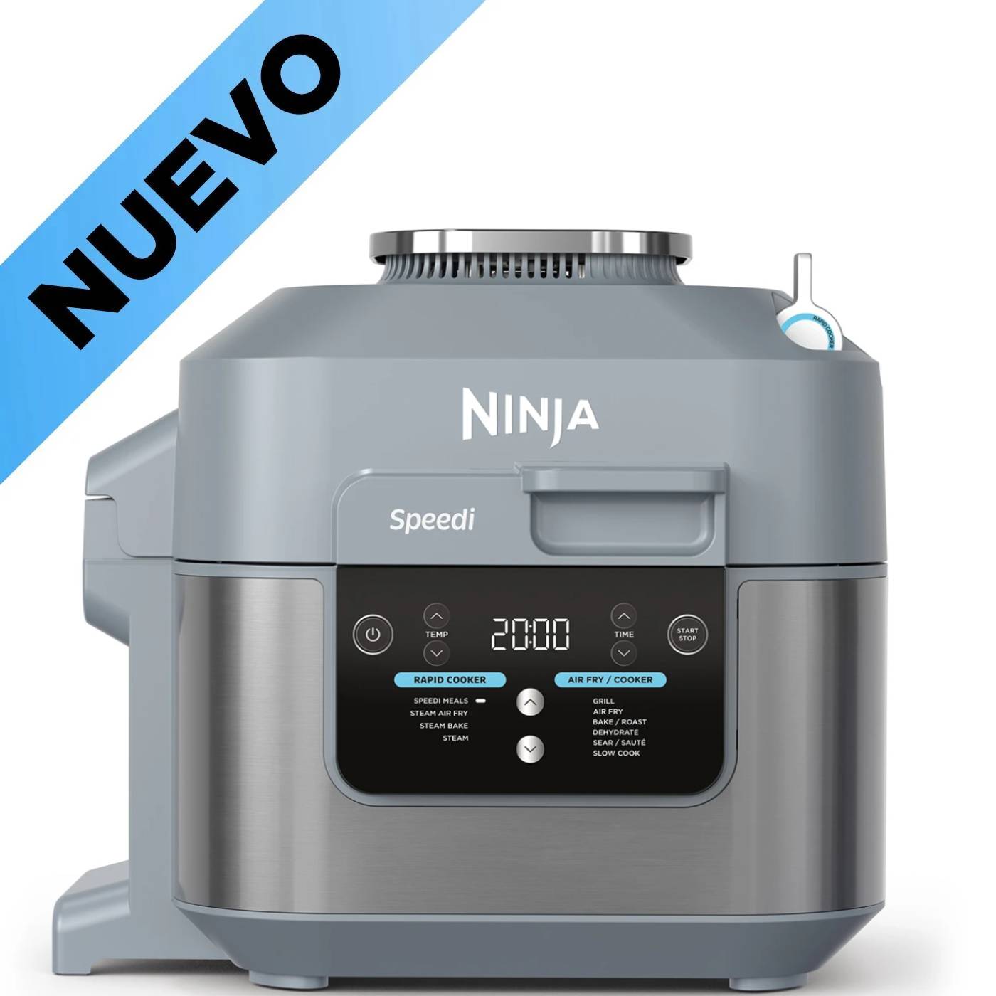 Ninja Panela de Pressão Elétrica e Airfryer FD401, Aço Inoxidável, Preto  110V