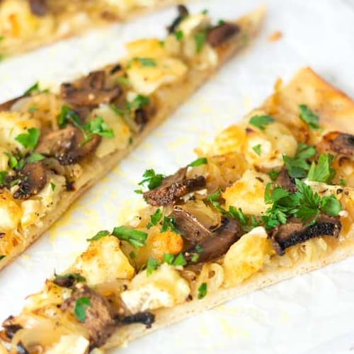 Image of Goat's Cheese, Roasted Onion & Mushroom Pizza