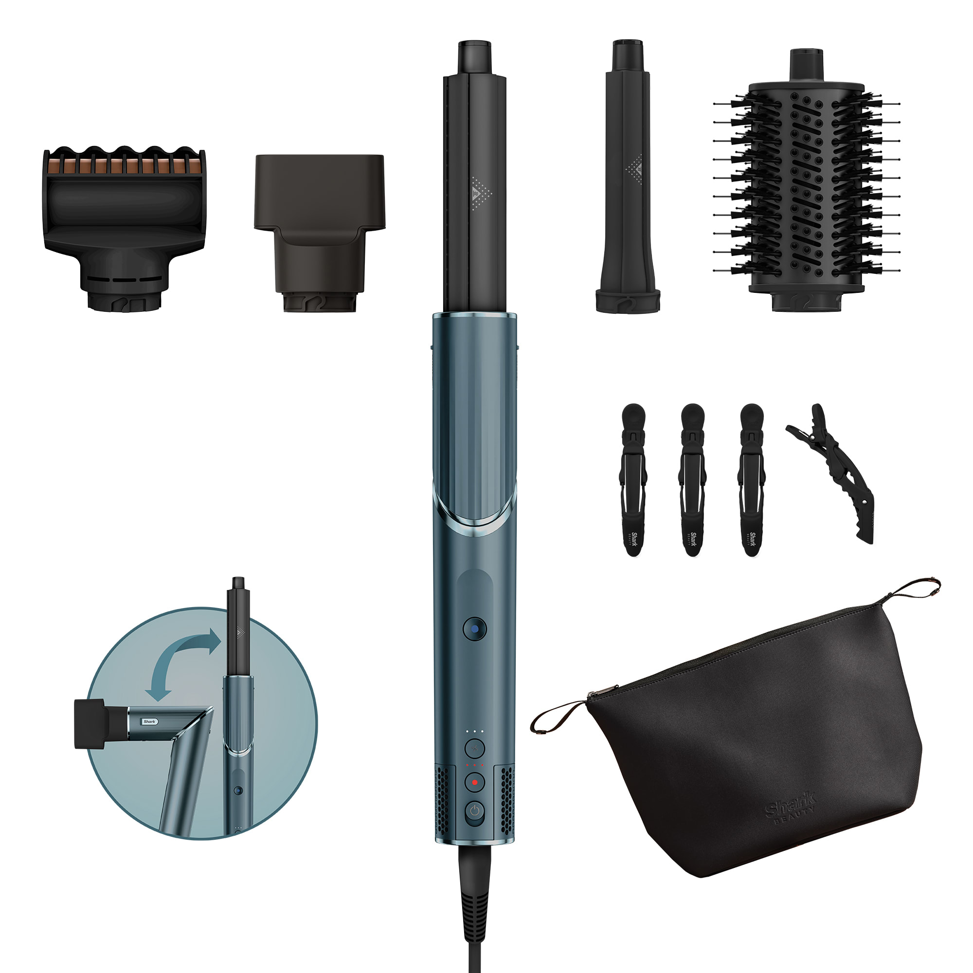 Shark FlexStyle Limited Edition Teal 5-in-1 Air Styler & Hair Dryer Gift  Set HD450TLUK - Beauty