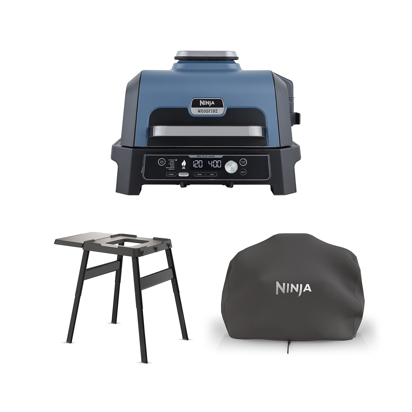 Ninja Woodfire Pro Connect XL Electric BBQ Grill & Smoker with Stand & Cover Ninja Electric