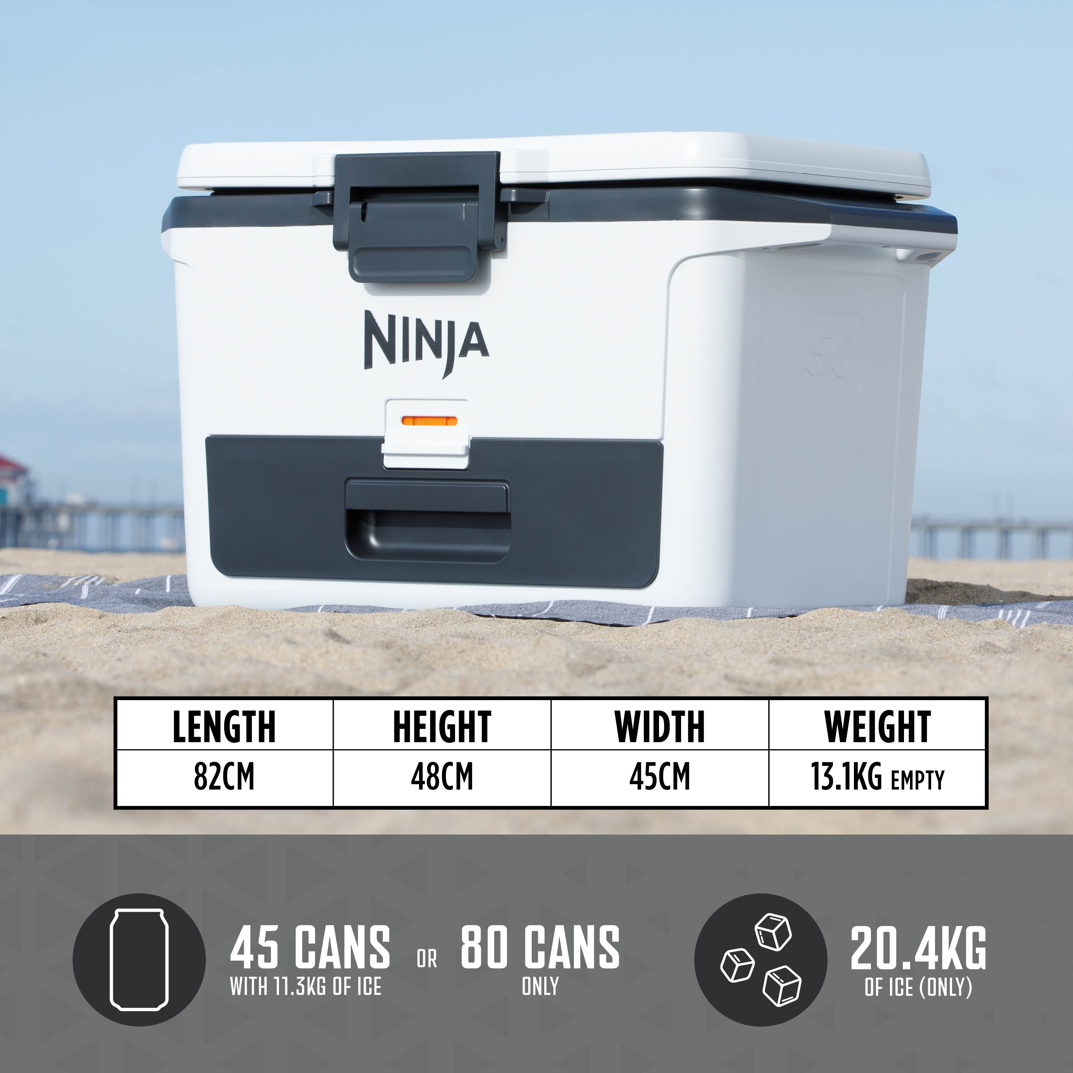 Ninja FrostVault Hard Cooler 50QT/48L with Dry Zone Premium - Certified Refurbis - Picture 32 of 36