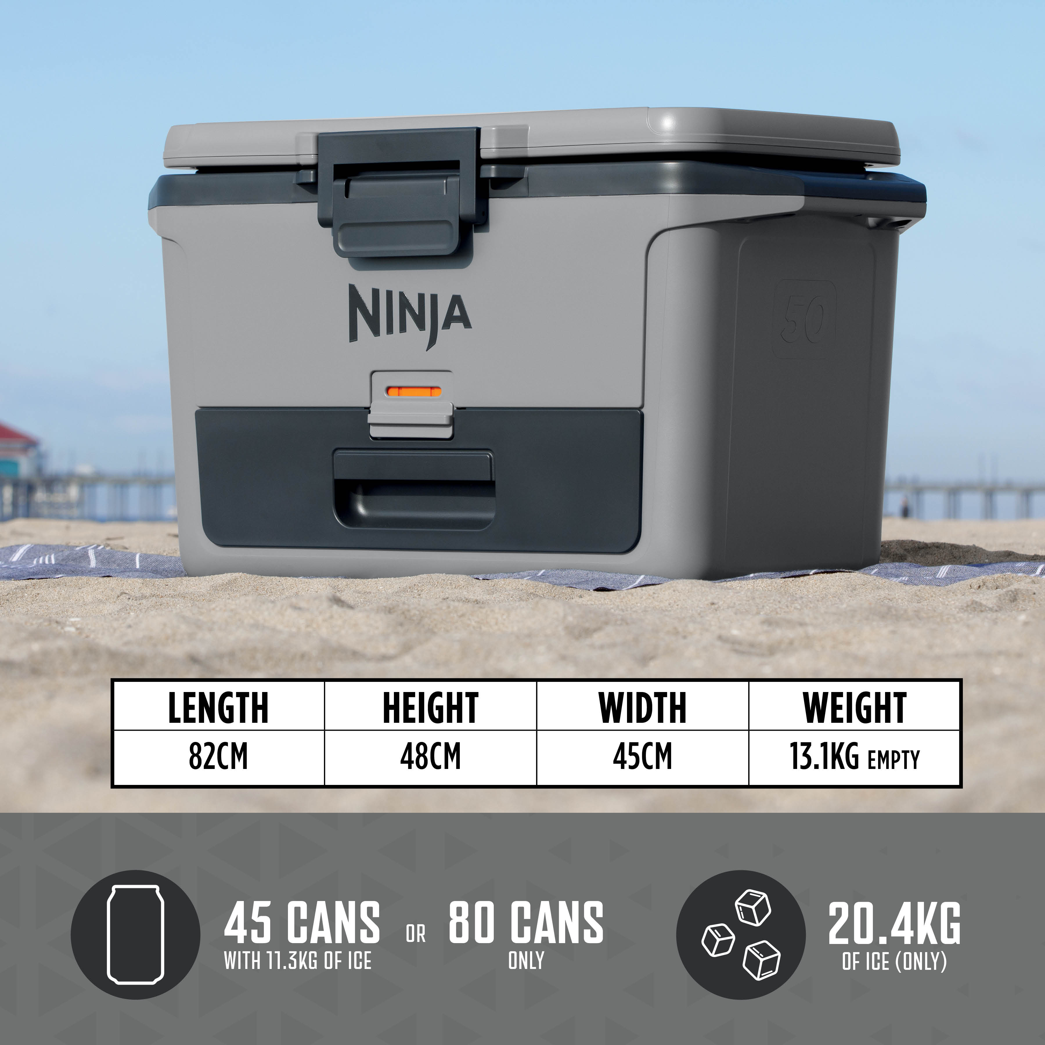 Ninja FrostVault Hard Cooler 50QT/48L with Dry Zone Premium - Certified Refurbis - Picture 20 of 36