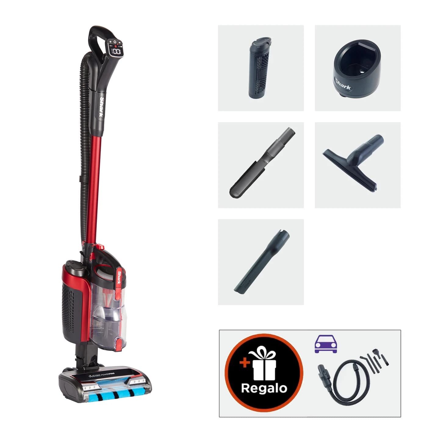 Aspiradora vertical sin cable Shark (Una batería) Rojo ICZ300EU product photo