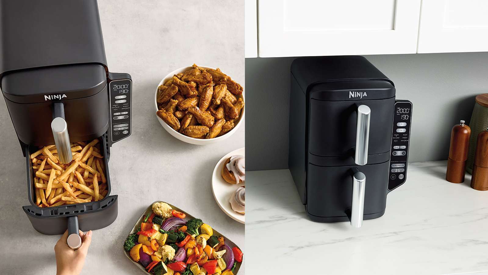2x Airfryer Silikon-Einsätze Für Ninja Double Stack - BPA-frei & Spülmaschinenfest