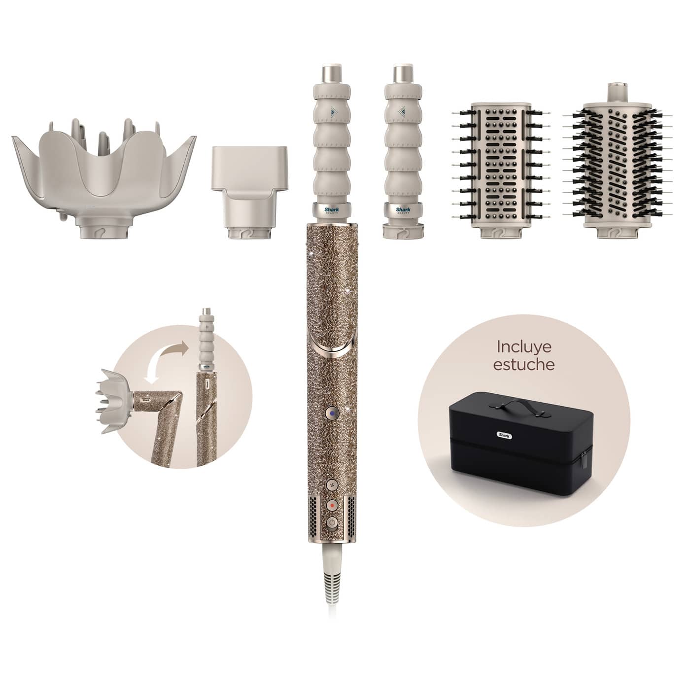 Moldeador y Secador FlexStyle 5 en 1 (Diamante Champagne) HD446JSEU
