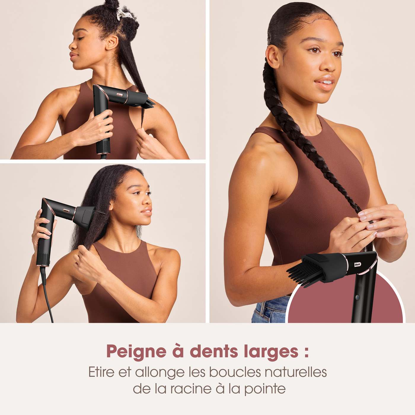 Shark FlexStyle peigne à dents larges