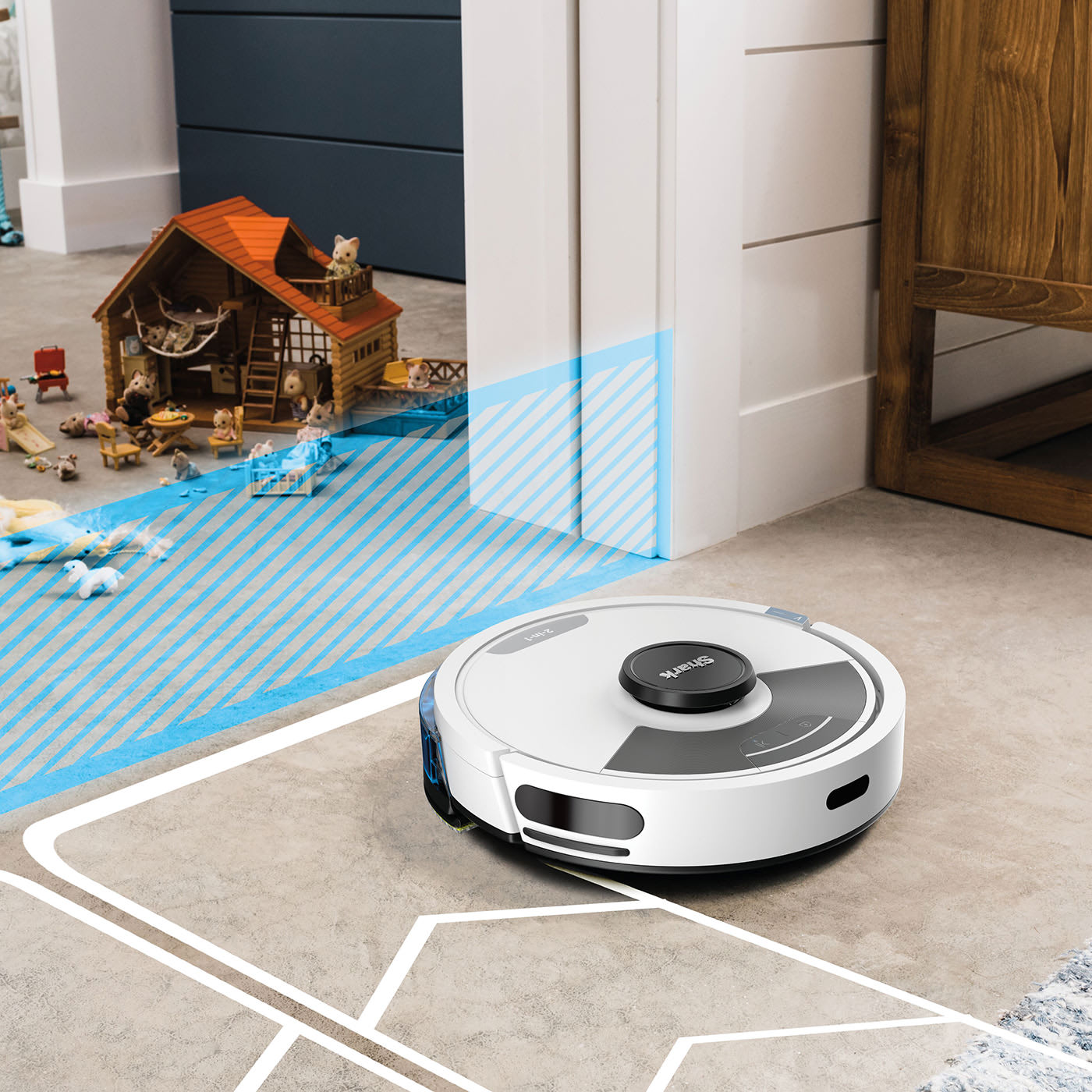 Suction power + sonic mopping