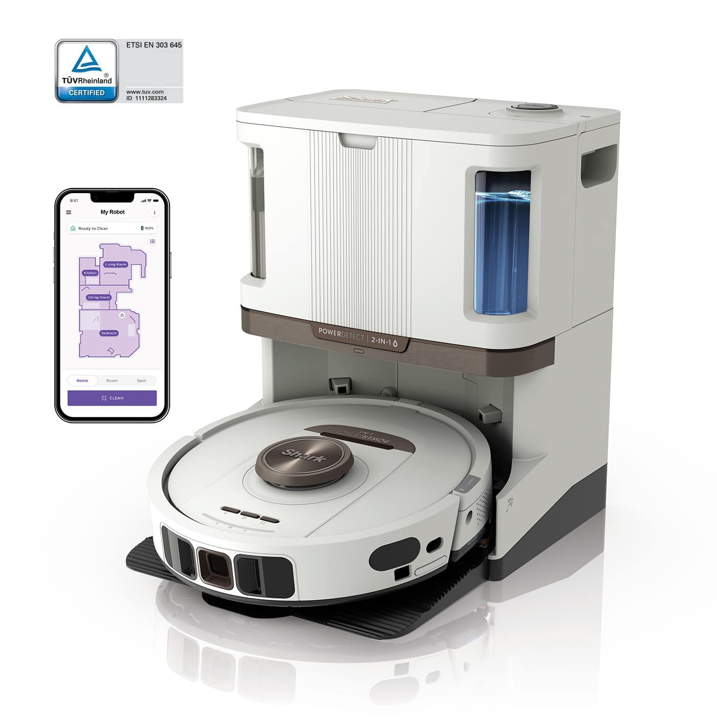 Shark PowerDetect NeverTouch Pro 2-in-1 Saug- und Wischroboter RV2800ZEEUWH Produktbild
