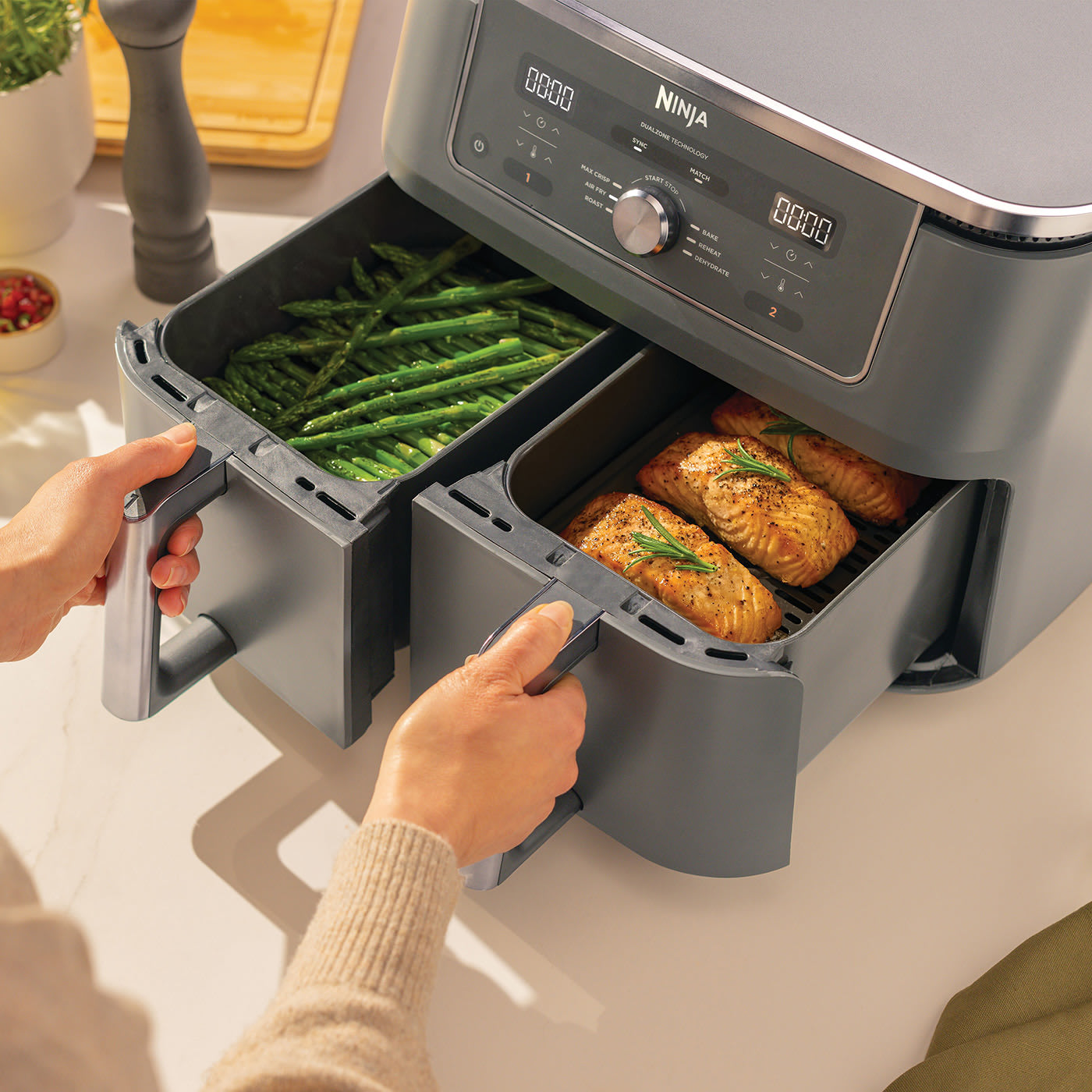 2 zones de cuisson indépendantes