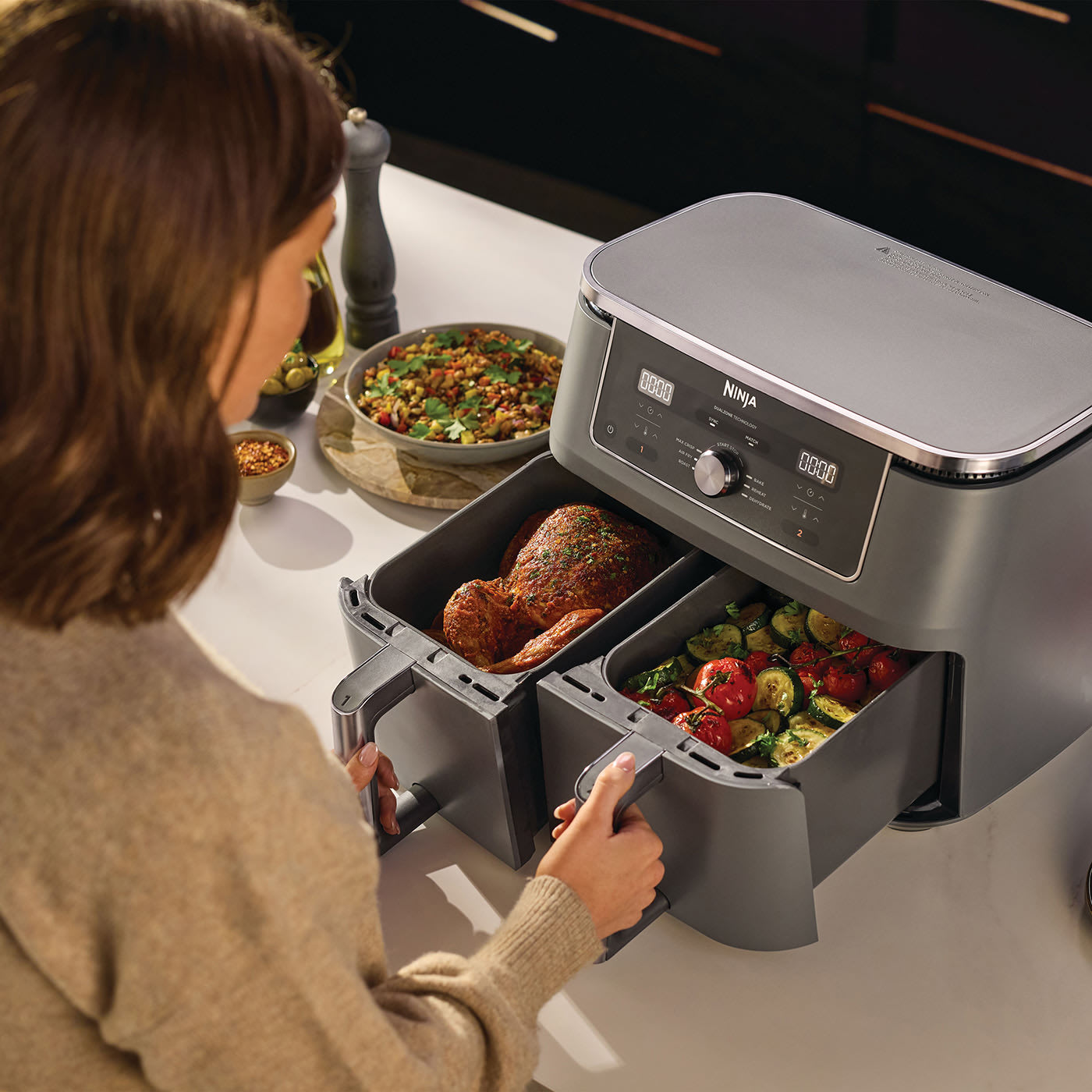 2 zones de cuisson indépendantes