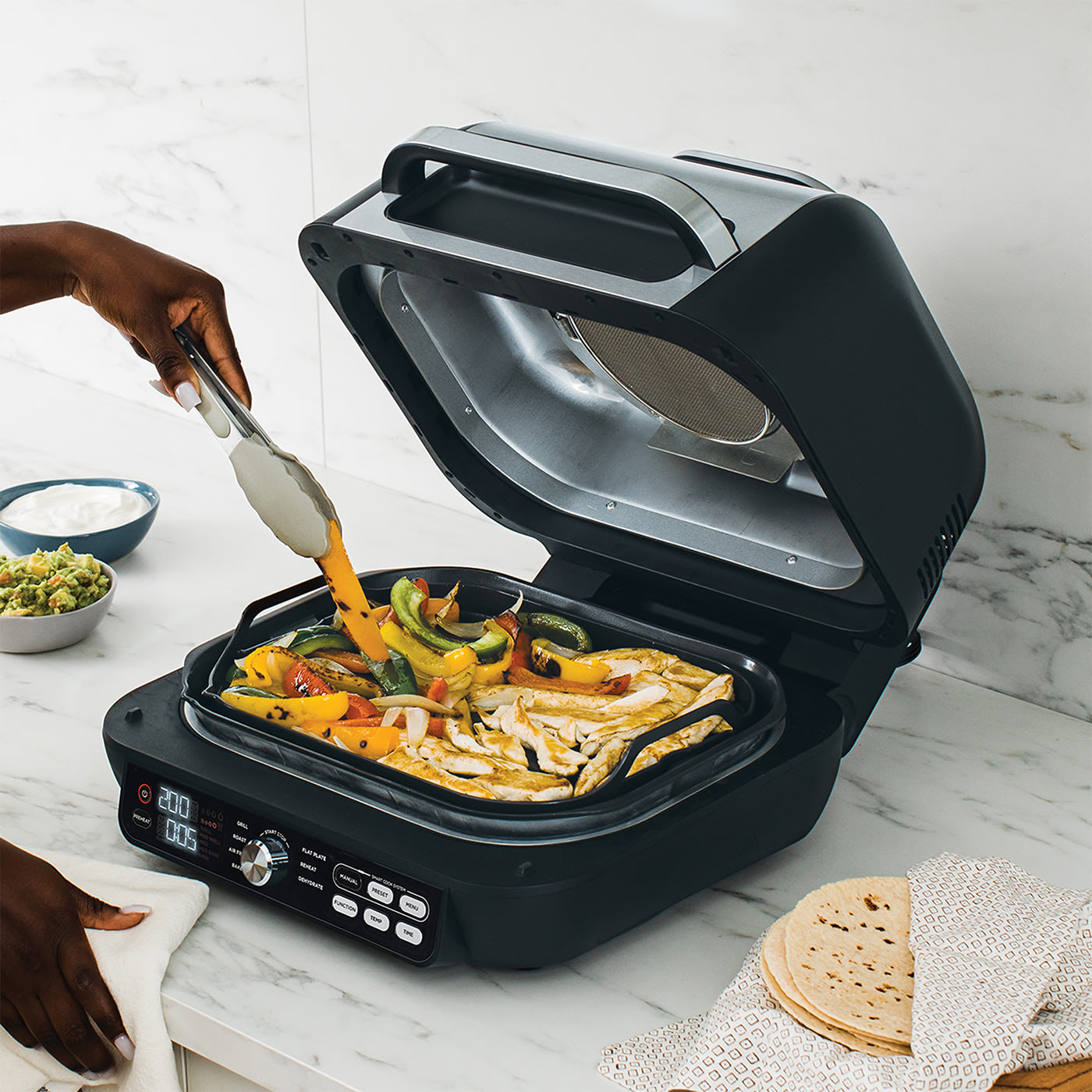 Ninja Foodi MAX Pro Indoor Grill, Flat Plate & Air Fryer