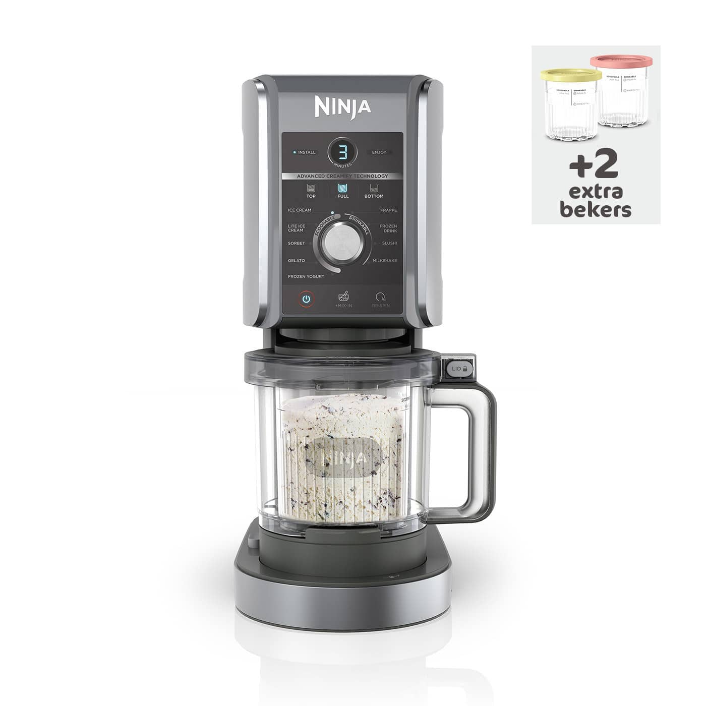 Ninja CREAMi Deluxe 10-in-1 - Bundel inclusief 2 extra bekers productfoto