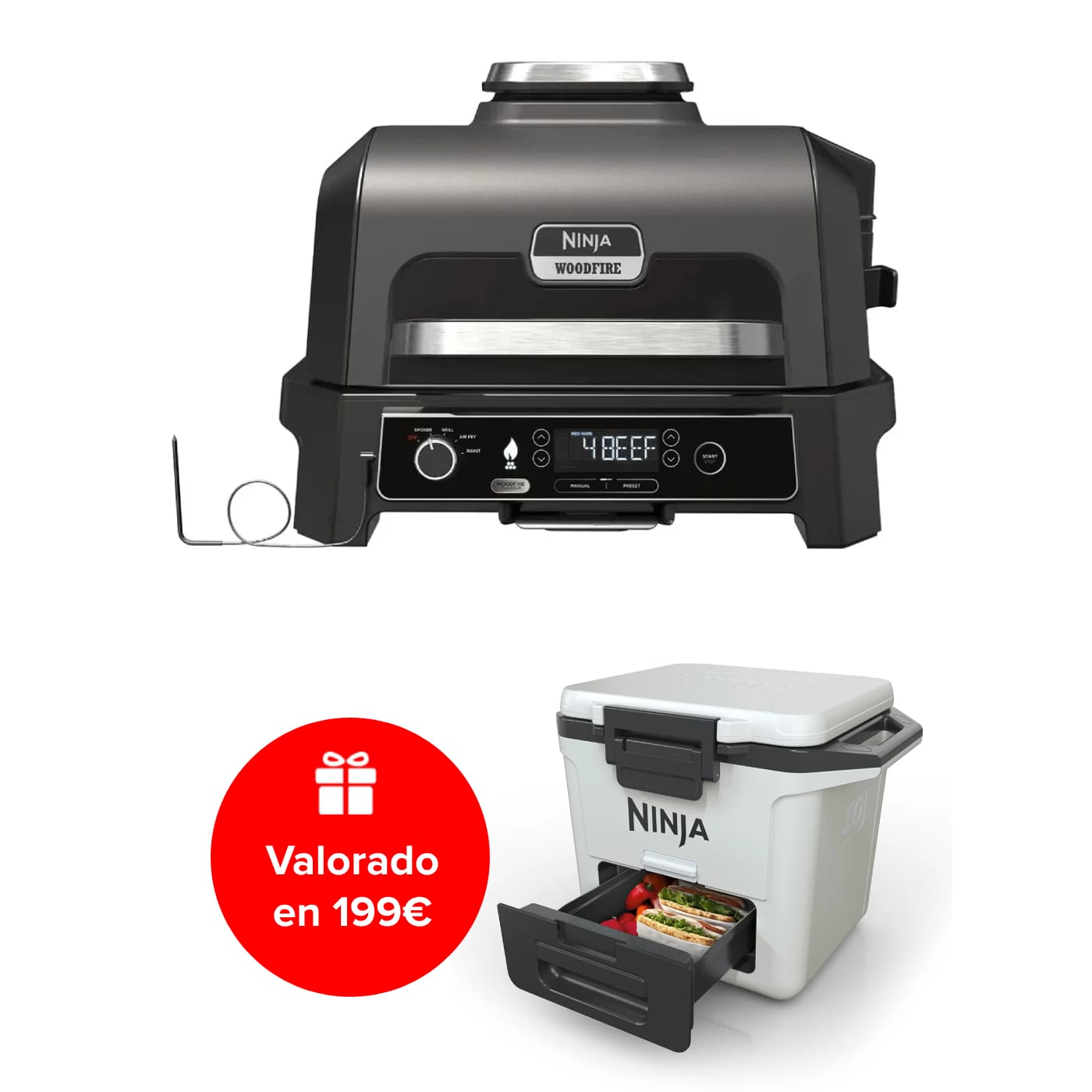 Barbacoa Eléctrica XL con Ahumador Ninja Woodfire PRO XL (Incluye Sensor Digital) OG850EU product photo