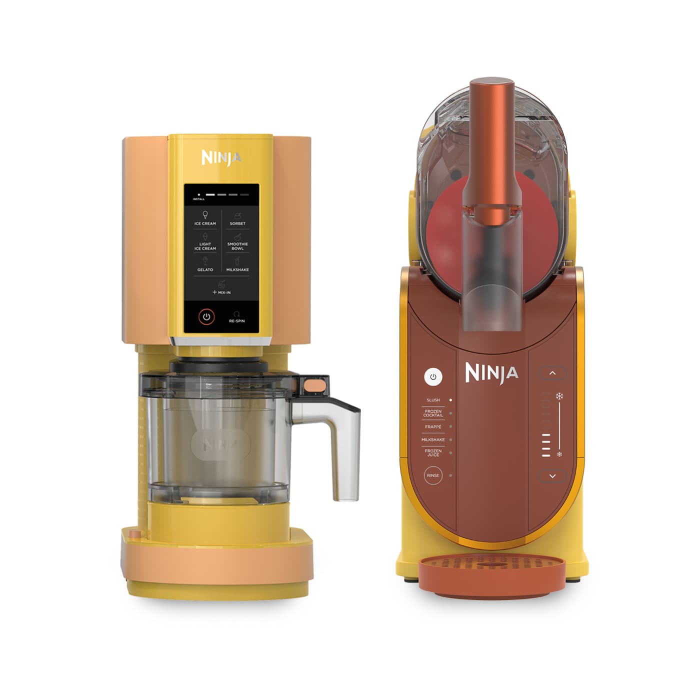 Machine à glace Ninja CREAMi et Machine à boissons glacées Ninja SLUSHi - Jaune photo du produit