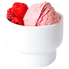 Himbeer-Crush-Eiscreme